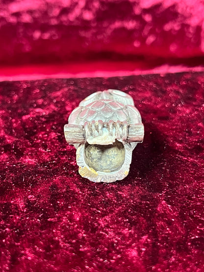 Vintage Figurine - Metal Miniature - Pewter Owl