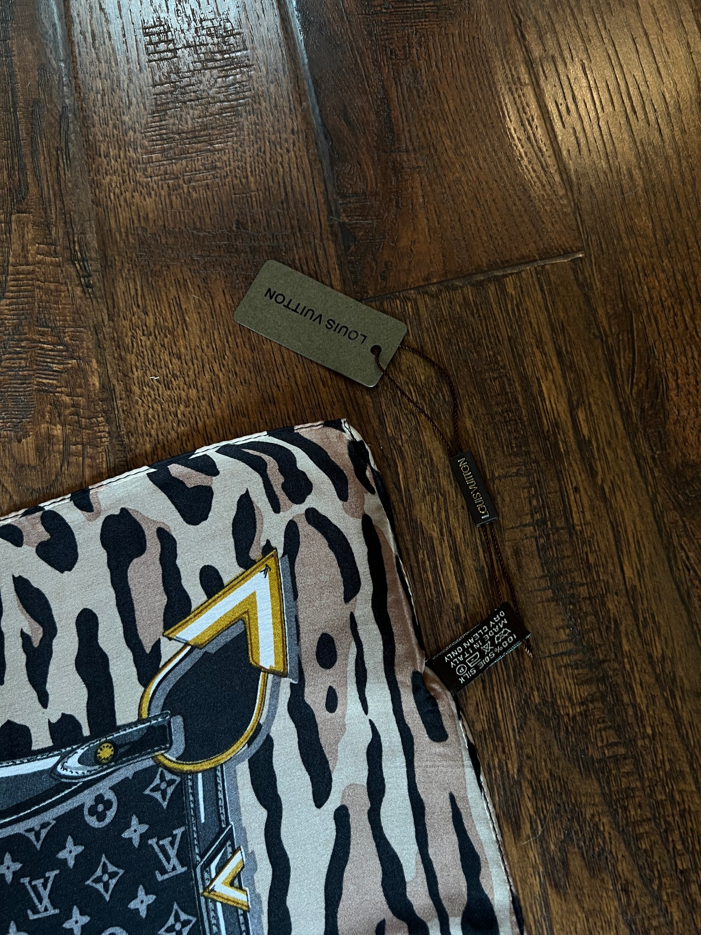 Vintage Louis Vuitton Long Soie Silk Scarf - Y2K Stephen Sprouse Cheetah Monogram Print