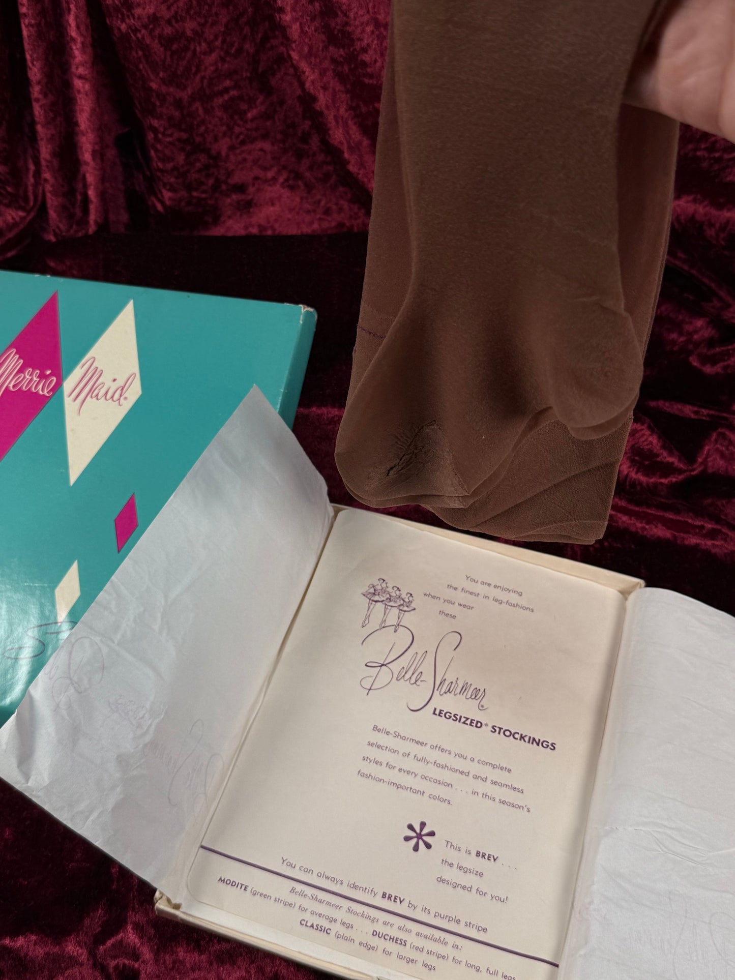 Vintage Nylon Stockings – Merrie Maid Deadstock Seamless Hosiery