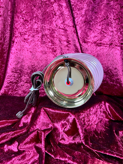 Vintage Lighting - Tabletop Lamp - 1980s Art Deco Revival - Mauve Shell