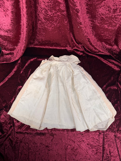 Vintage Pink Silk Baby Capelet – Hand Smocked Nursery Heirloom