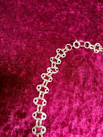 Vintage Jewelry - Reversible Necklace - Gold Tone Republique Francaise Coins - 17.5"