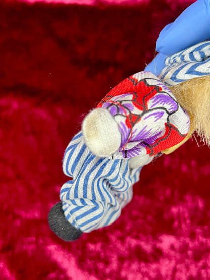 Vintage Toy - Miniature Doll - Clown with a Porcelain Painted Face - 4.75"