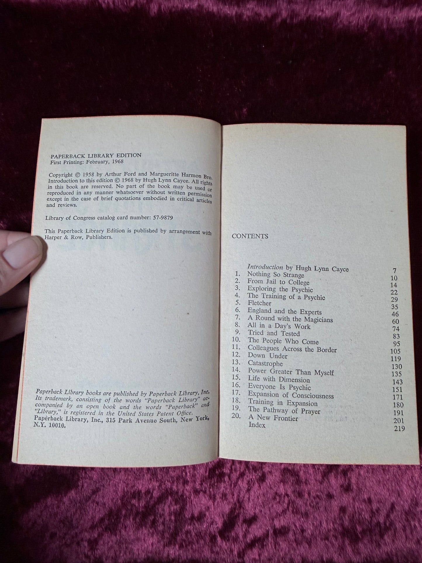 Vintage Nothing So Strange by Arthur Ford 1968 Psychic Autobiography Paperback