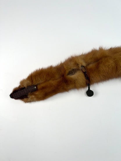 Vintage Accessories - Fur Shoulder Stole - 5 Red Foxes