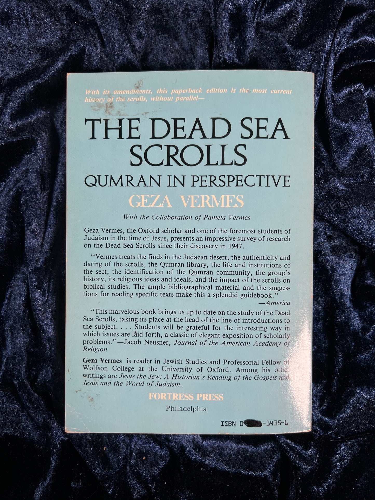 Vintage 1985 Dead Sea Scrolls Book – Qumran in Perspective by Geza Vermes