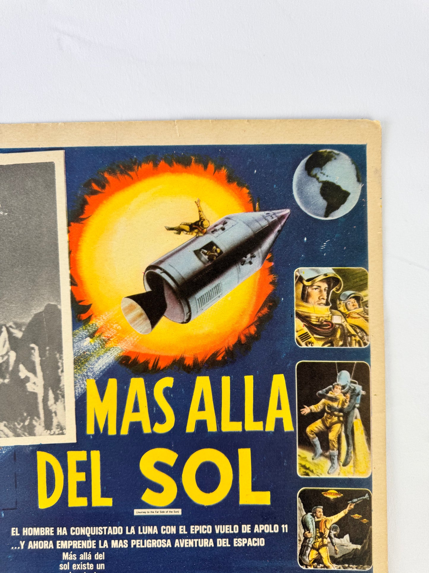 Vintage 1960s Lobby Movie Card - MAS ALLA DEL SOL - Mexican Sci fi Movie by Universal Studios