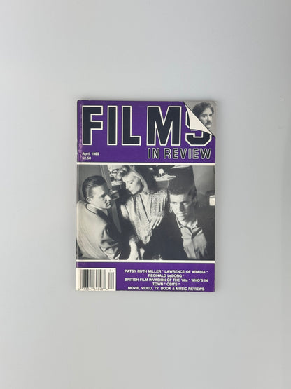 Films In Review Magazine - April 1989 - Patsy Ruth Miller, Lawrence Of Arabia, Reginald LeBorg