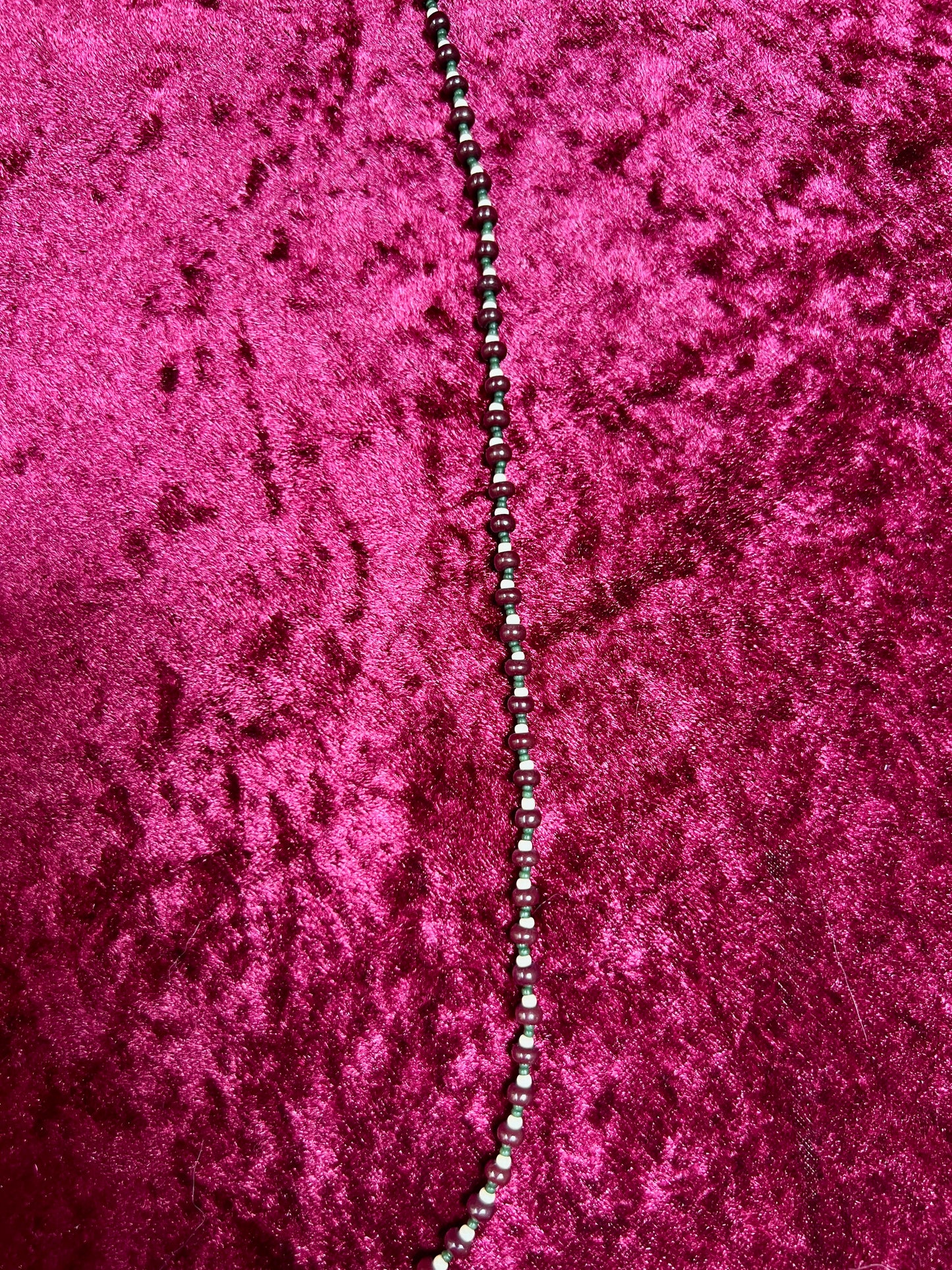 Vintage Metal Medallion Necklace – Miraculous Medal Beaded Rosary Style - 14"