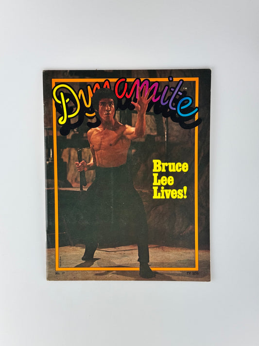Dynamite Magazine - No. 17 "Bruce Lee Lives" - November 1975 w/ 6 Trading Cards
