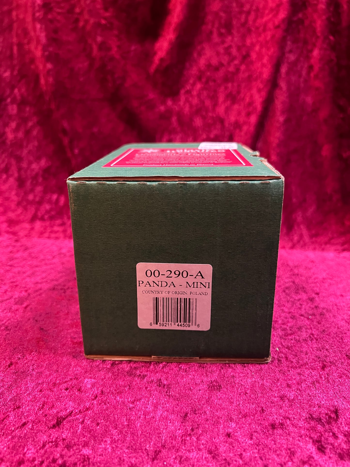 Vintage Christmas - Handblown Glass Ornament - Mini Panda - Slavic Treasures - Made In Poland