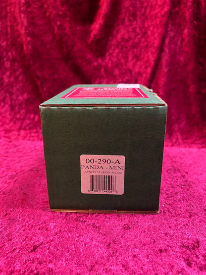 Vintage Christmas - Handblown Glass Ornament - Mini Panda - Slavic Treasures - Made In Poland