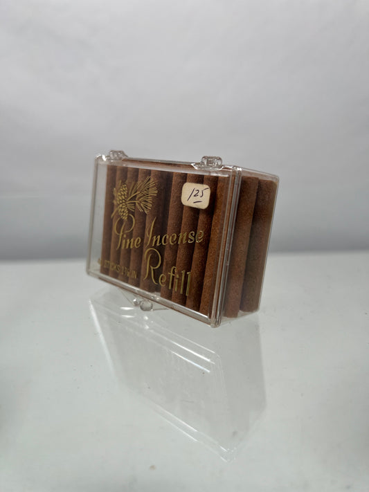 Vintage Incense Sticks in Refillable Container - Pine - 1 7/8" - New Old Stock