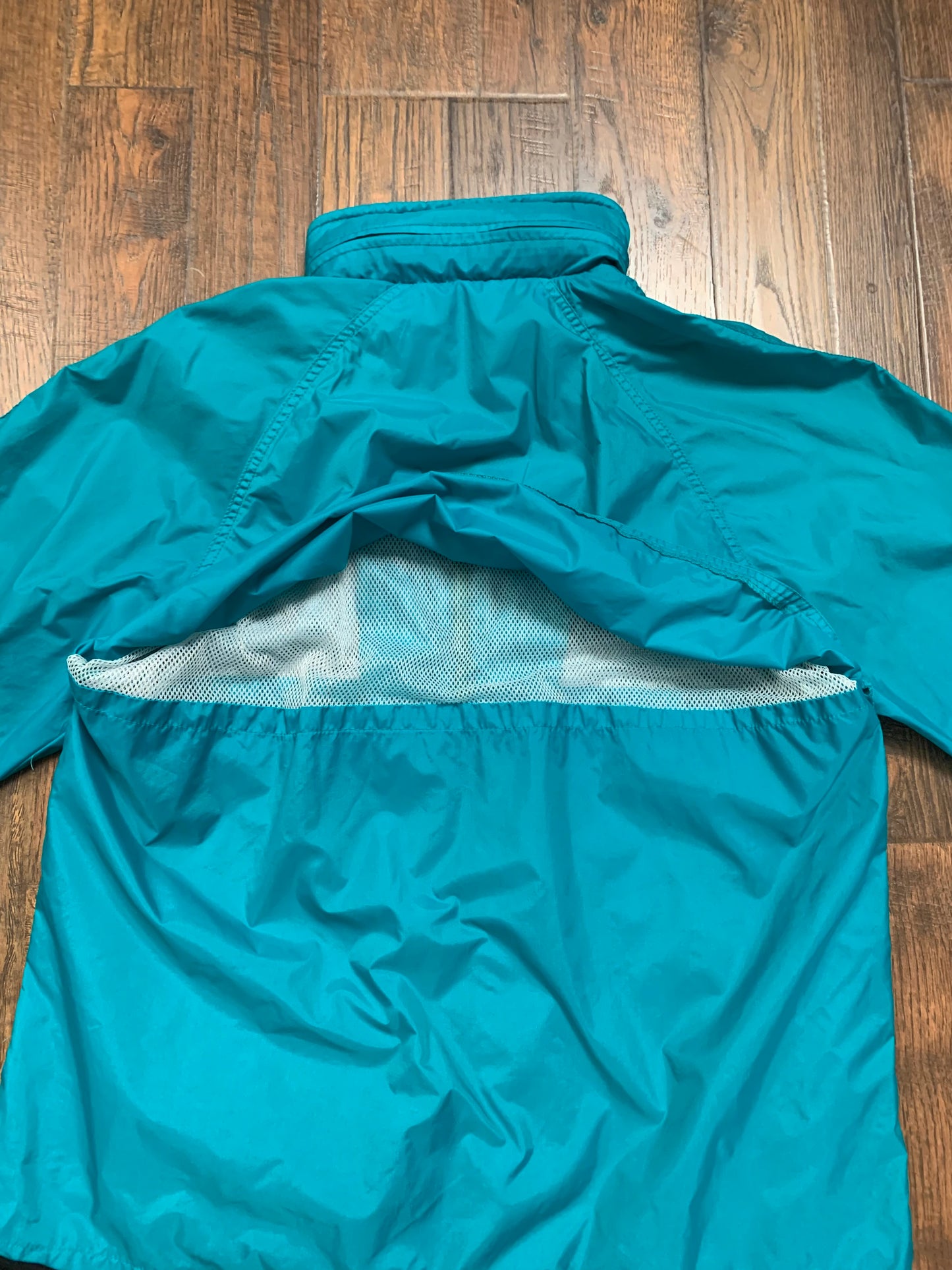 Vintage Clothing - Full Zip Windbreaker Jacket - Teal - Golden Bear - Large