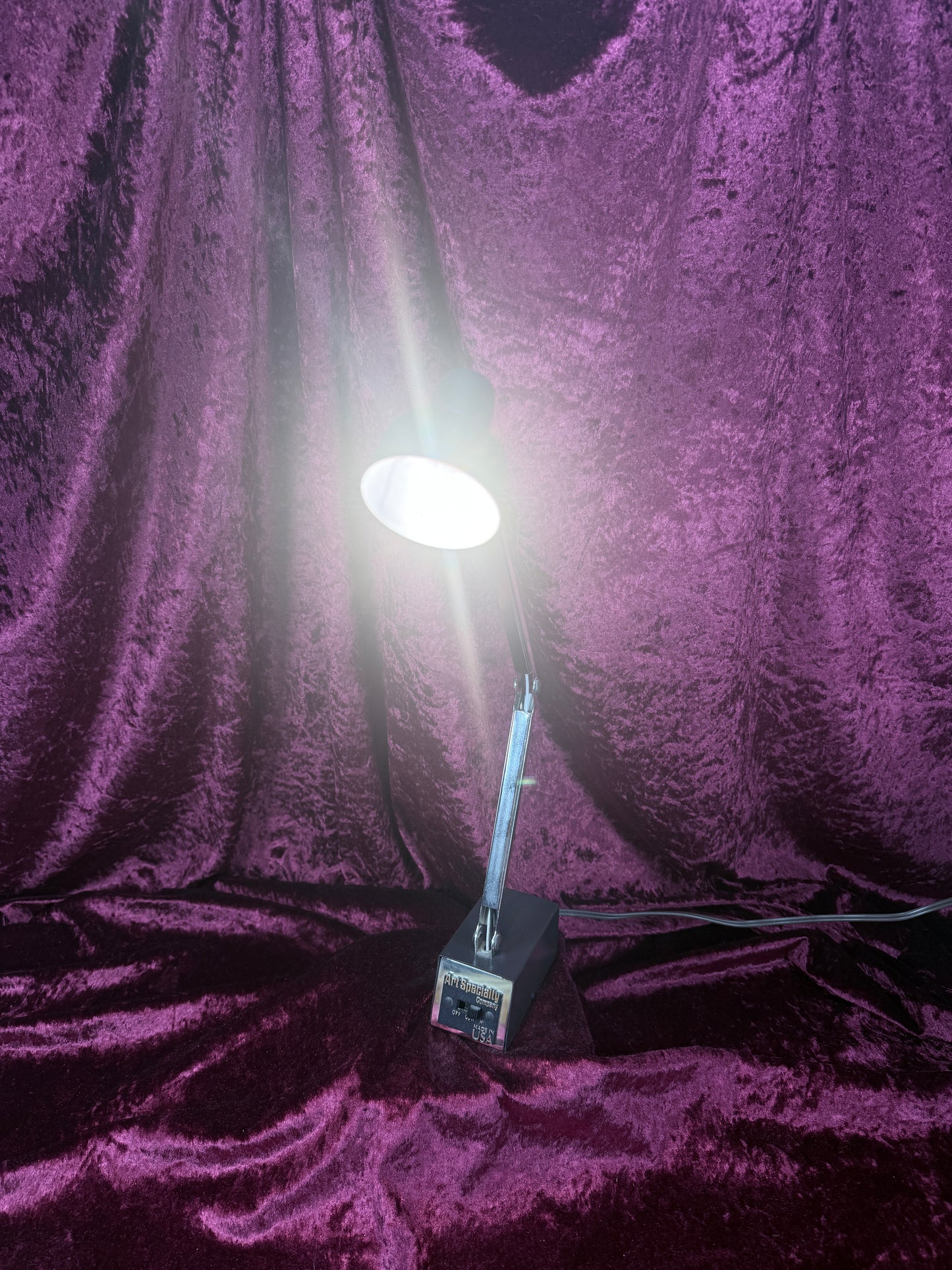 Vintage Metal Desk Lamp - Adjustable Task Light Art Specialty Company USA