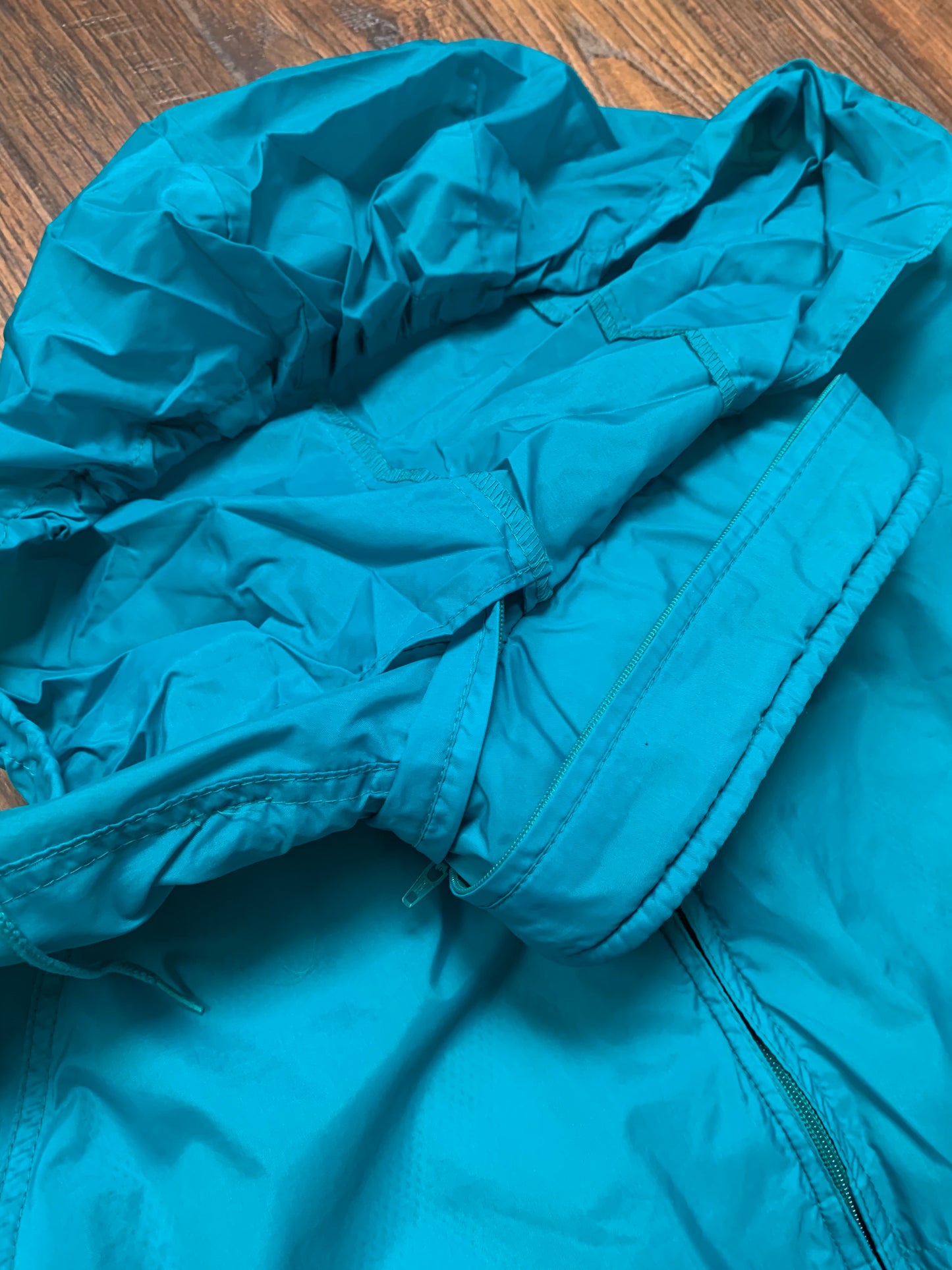 Vintage Clothing - Full Zip Windbreaker Jacket - Teal - Golden Bear - Large