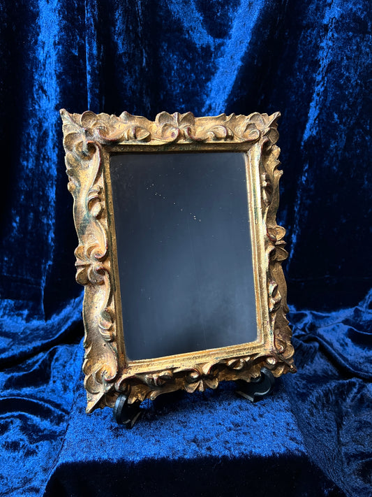 Vintage Gilt Mirror - Italian Gold Baroque Scrollwork Ornate Frame