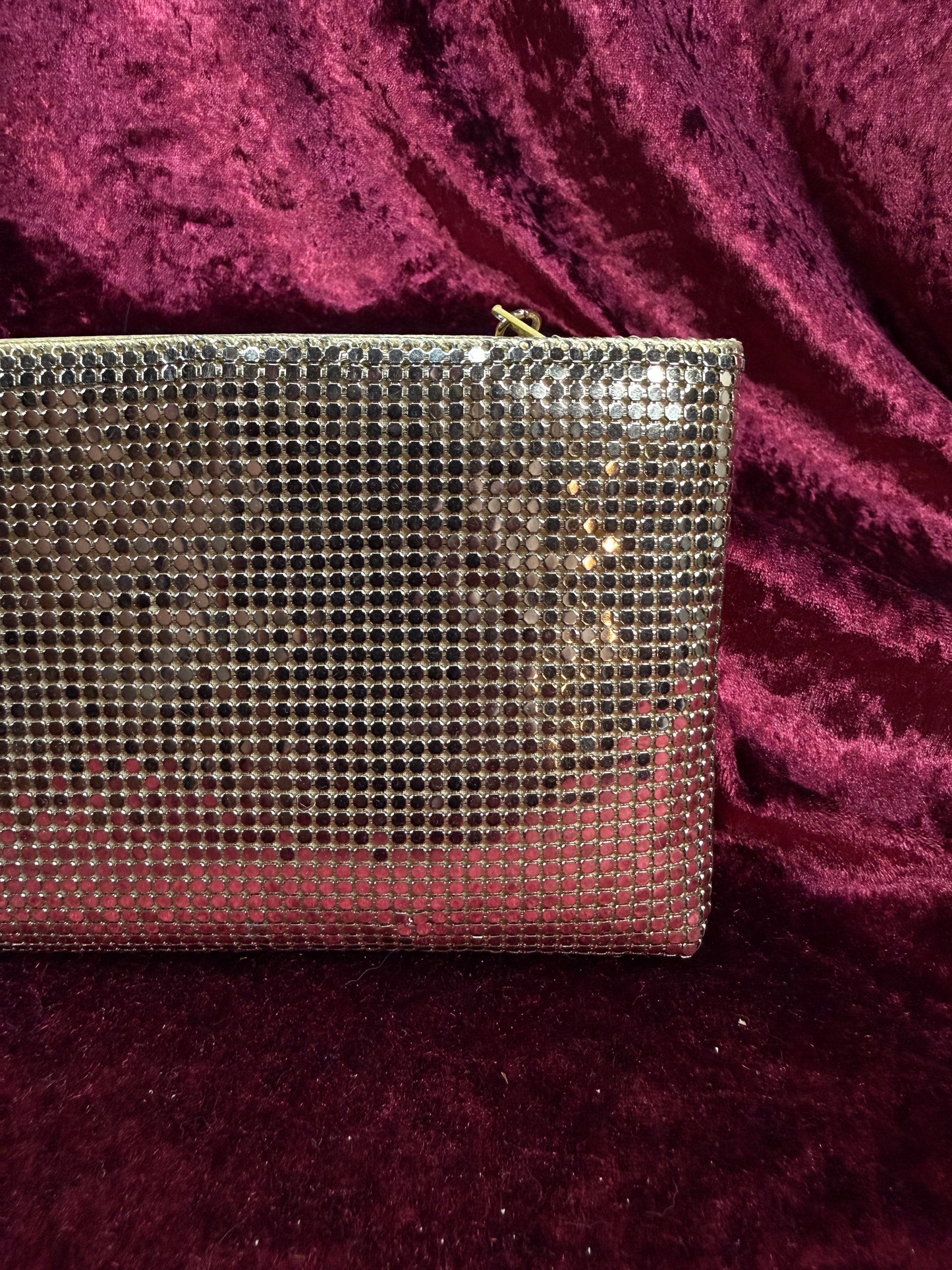Vintage 1960s Metallic Gold Mesh Clutch / Evening Purse - Regale - Hong Kong