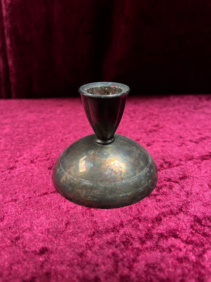 Vintage Silverplate Candlestick Holders - Domed Oneida Silversmith Trio