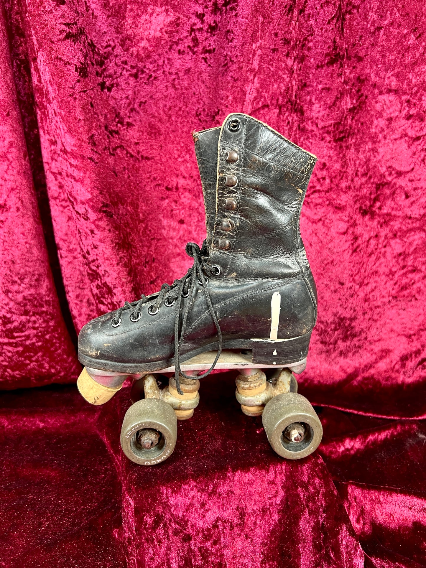 Vintage Leather Roller Skates – Black Leather - Chicago Wheels and Sure-Grip Trucks