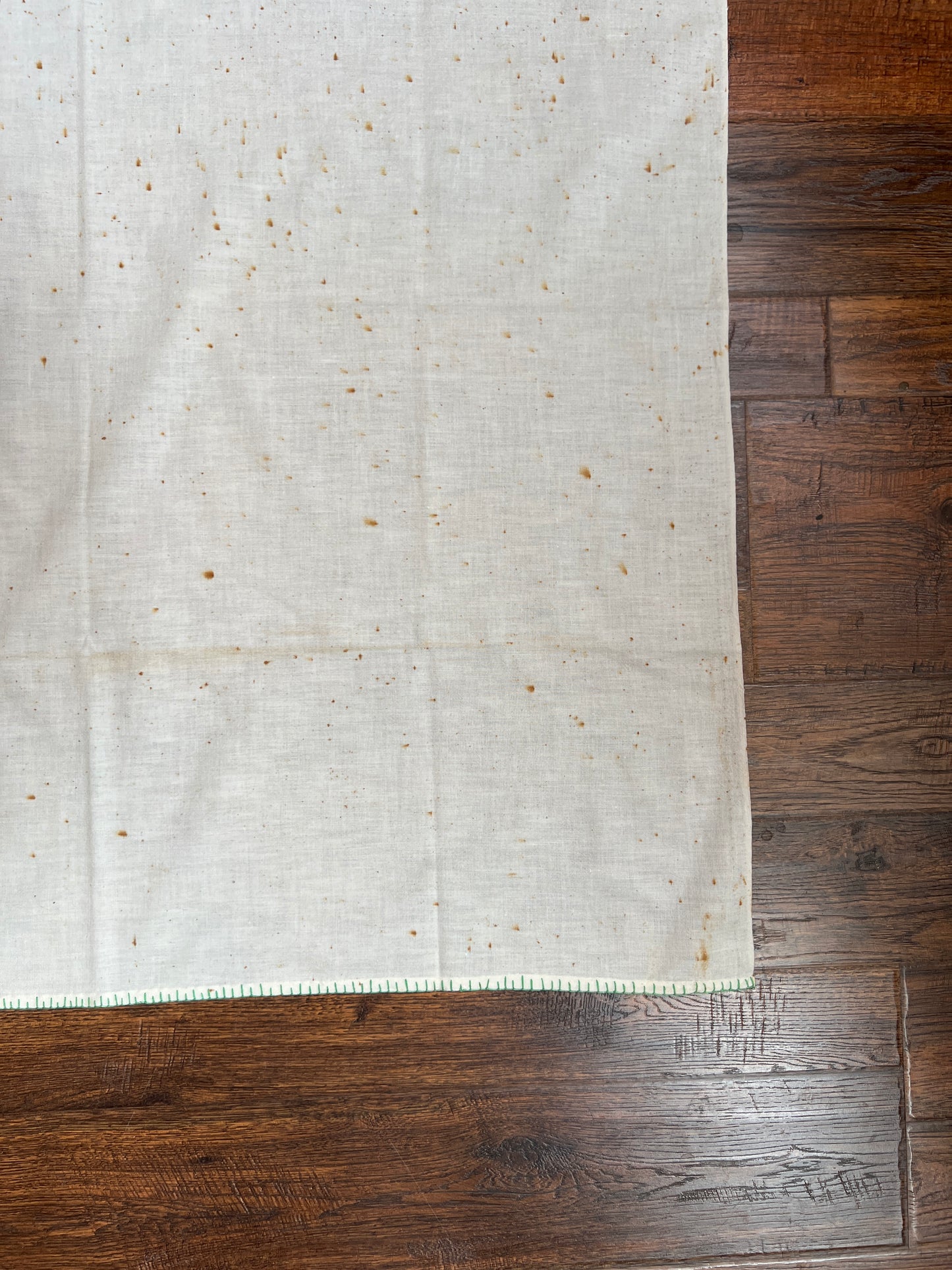 Vintage Linens - Square Tablecloth - Anthropomorphic Apple People - 36” X 35”