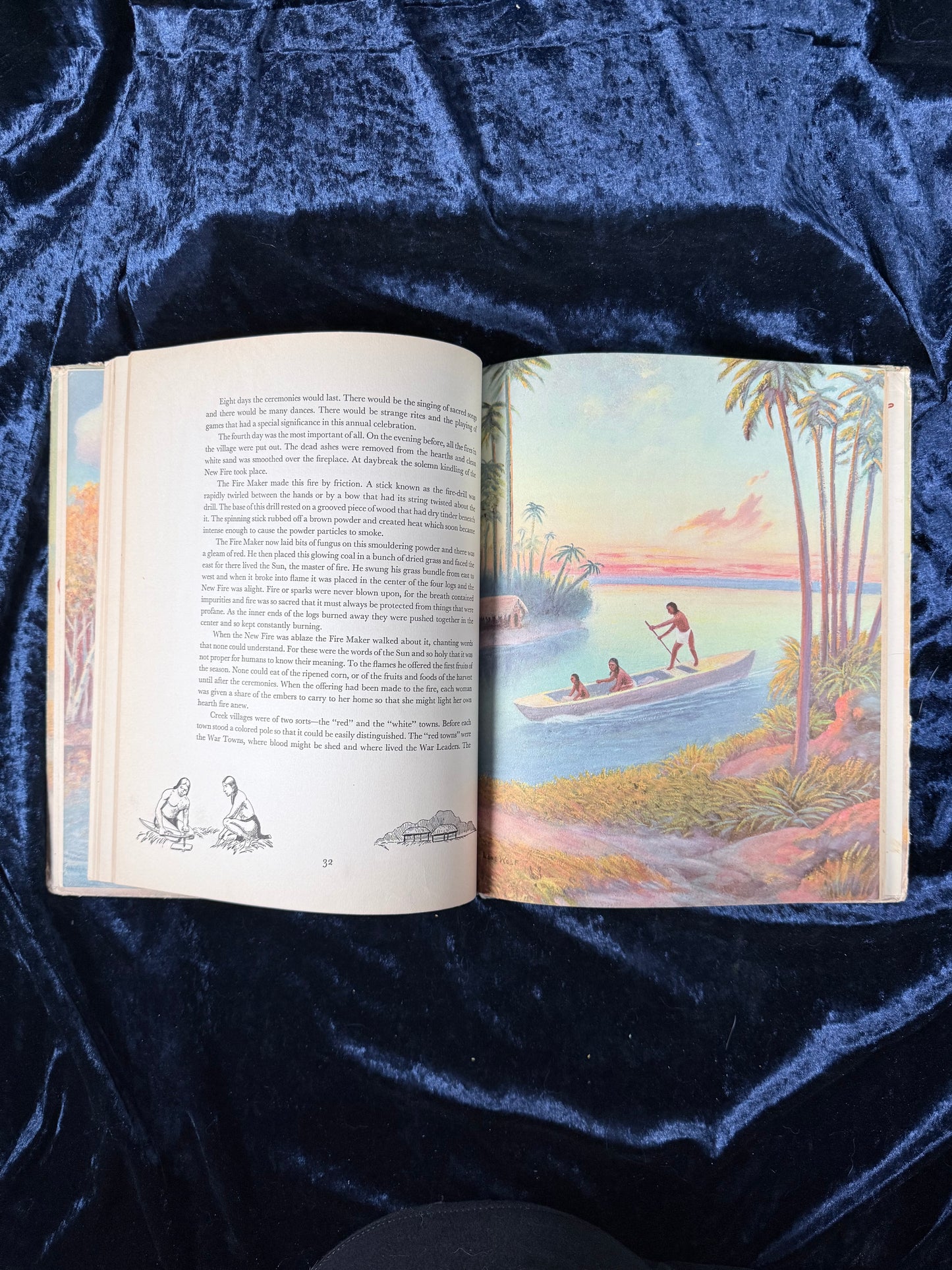 Vintage Clothbound Hardcover Book – Indians of Yesterday Lone Wolf 1940