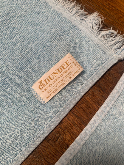 Vintage Dundee Decorative Hand Towel Set - Baby Blue with Floral Ribbon