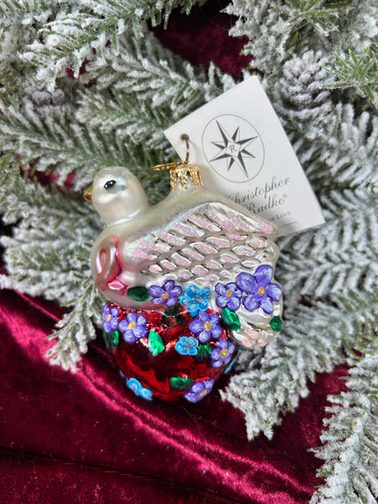 Vintage Christmas - Handblown Glass Ornament - Wings Of Love - Christopher Radko - 2001