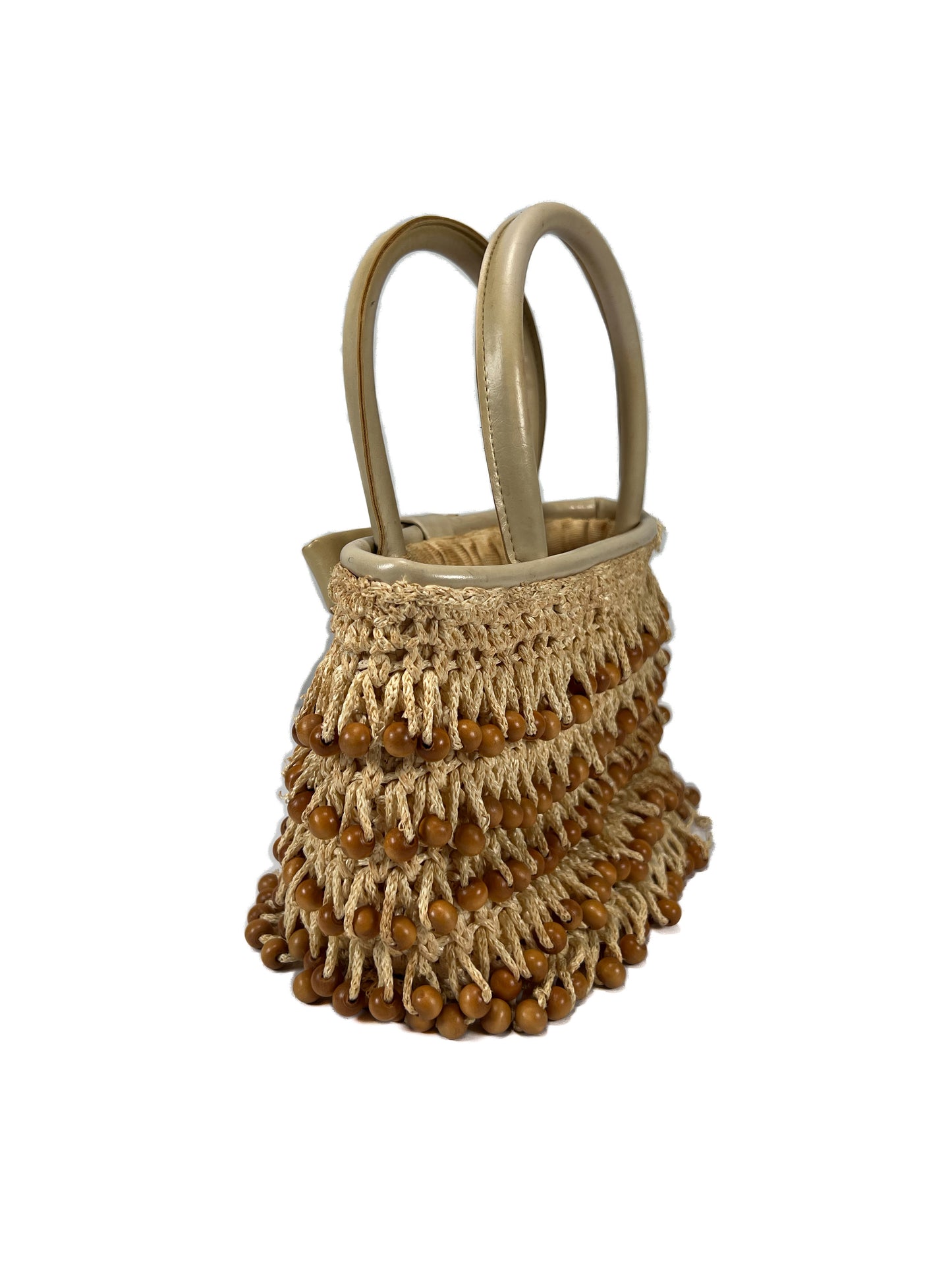 Vintage Purse - Top Handle Handbag - Beaded Crochet - ADG Fashion Imports Japan