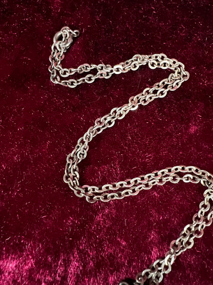 Vintage Sterling Silver Saint Christopher Necklace - Religious Medal Pendant