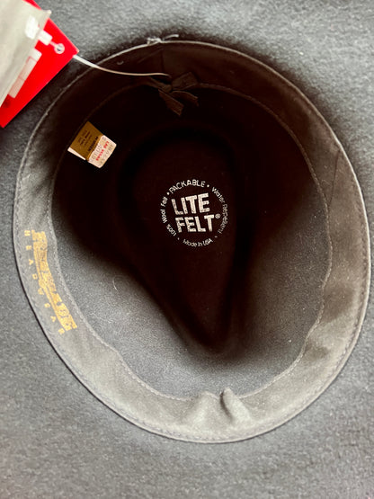 Vintage Wool Felt Cowboy Hat – Black Wide Brim Western Cowboy Style - Renegade Headwear - Medium