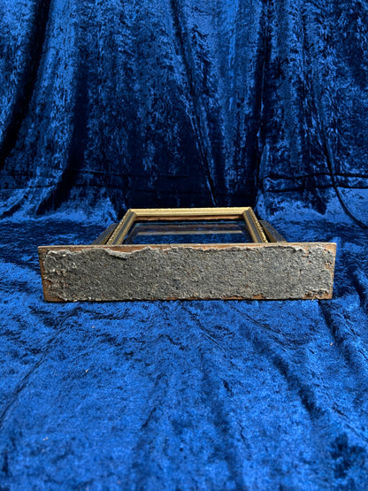 Antique Art Deco Picture Frame – Gold & Charcoal Ornate Tilt Design