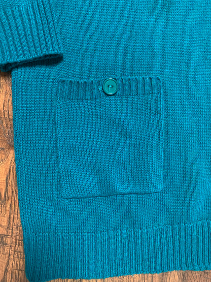 Vintage Clothing - V-Neck Sweater - Teal - A'Milano - Large