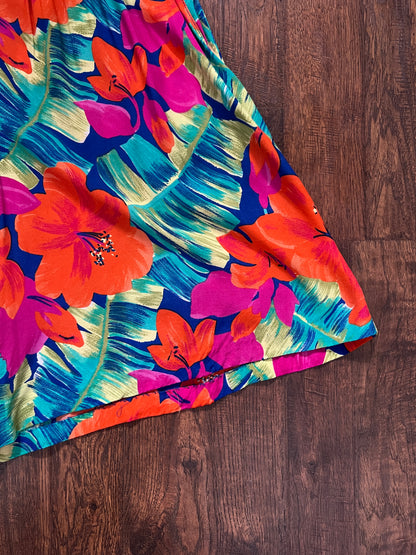 Vintage Norton McNaughton Tropical Two Piece Set - Bright Hawaiian Florals - Medium