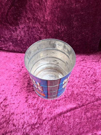 Vintage Maxwell House Metal Coffee Can - Blue No-Key Vacuum Tin - 2 LB