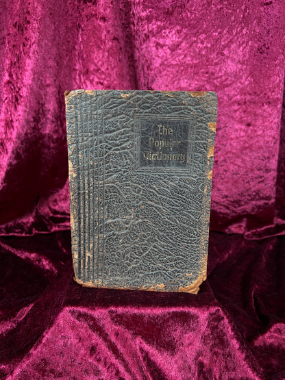 Vintage Leather Bound Dictionary Book - 1930 Popular Dictionary Reference