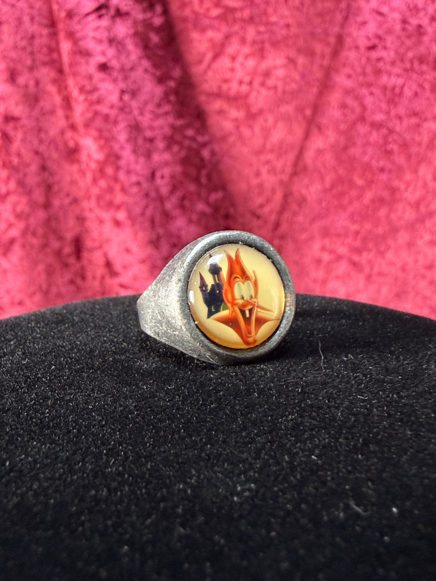 Vintage Pewter Novelty Signet Ring – Count Chocula Cameo - Size 7