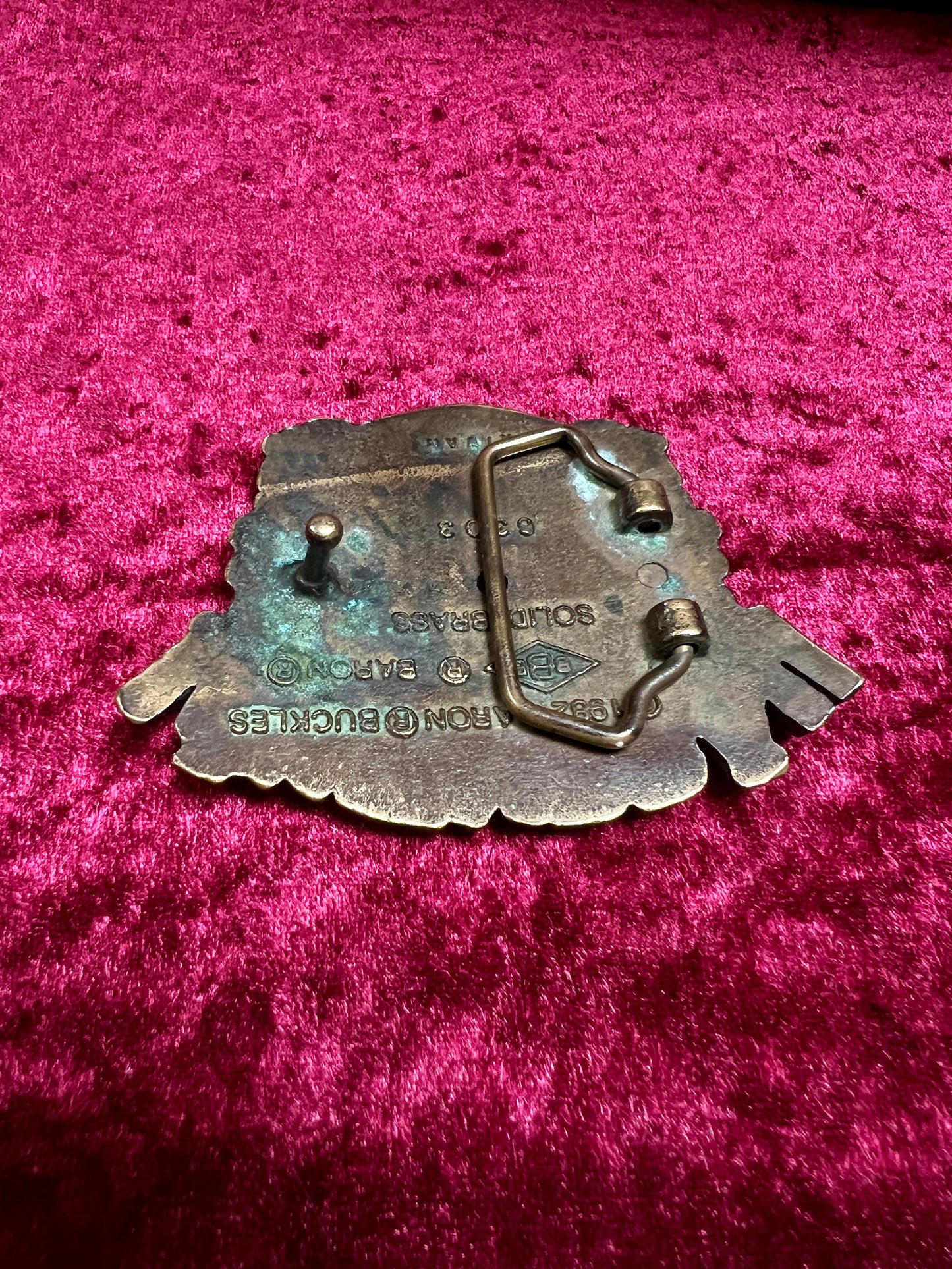 Vintage Solid Brass Belt Buckle - Löwenbräu Munich Brewery Crest - 1982 Baron Buckles