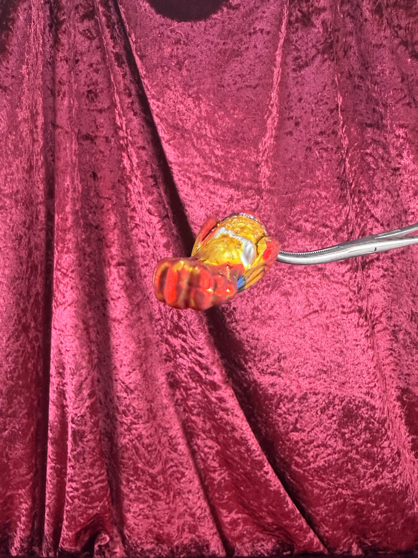 Vintage Christmas - Handblown Glass Ornament - Red Macaw Parrot - Poland - 3.5"