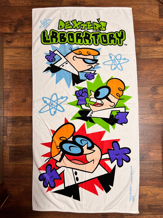 Y2K Dexter's Lab Towel - Cartoon Network 2002 - Like New!