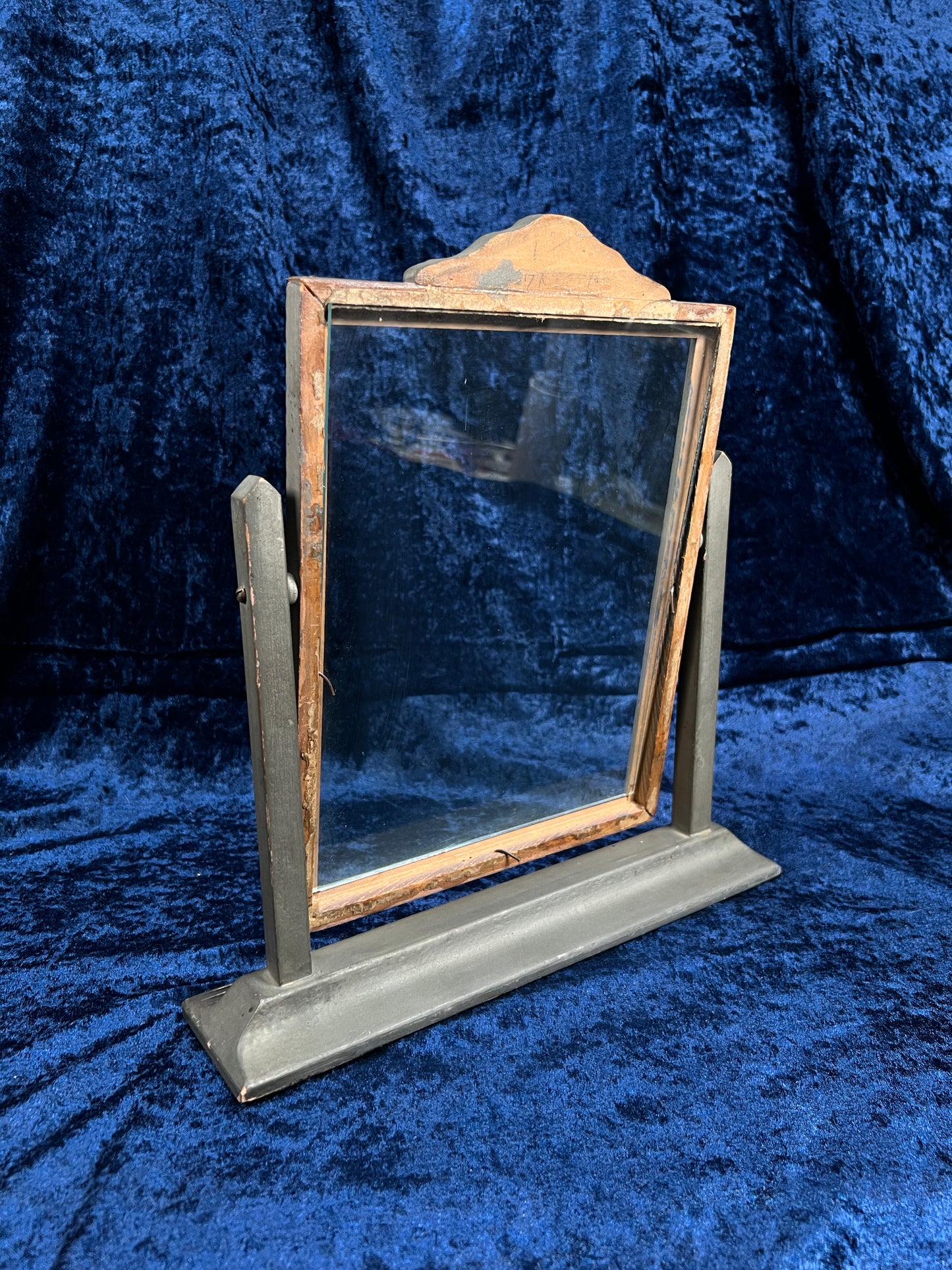 Antique Art Deco Tabletop Picture Frame – Silver Tone Ornate Tilt Design