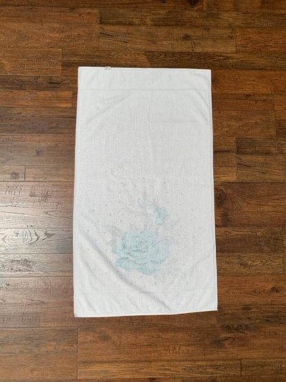 Vintage Pacific Supersorb Bath Towel - Teal Rose & Polka Dot