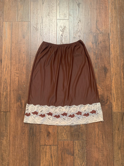 Vintage Aristocraft Slip Skirt - Chocolate Brown - Made In U.S.A. - Medium