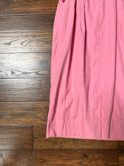 Vintage Clothing - Button Front Shirt Dress - Cotton Candy Pink - Small