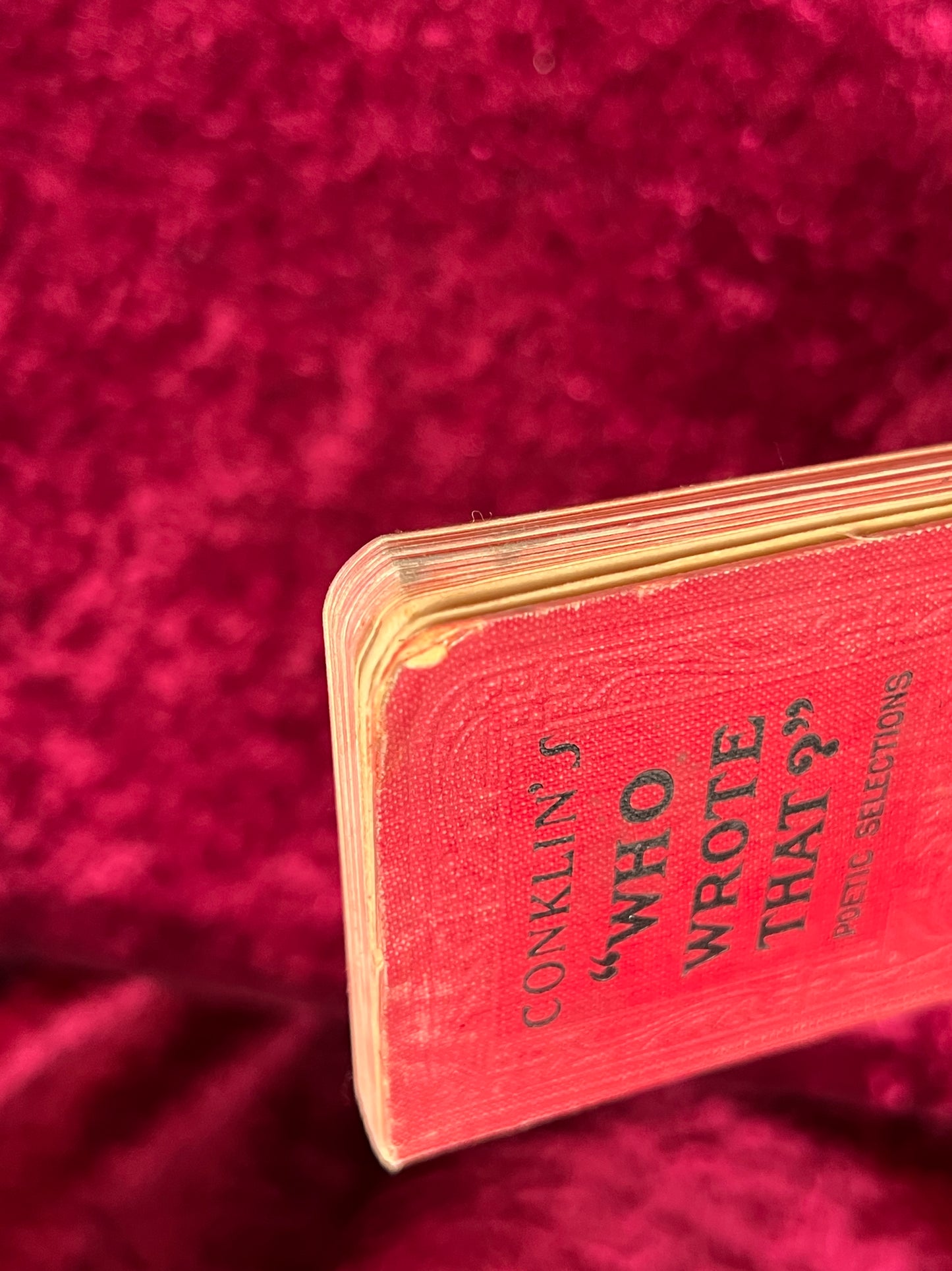 Antique Pocket Book - Conklin's "Who Wrote That" Poetic Selections - 1906