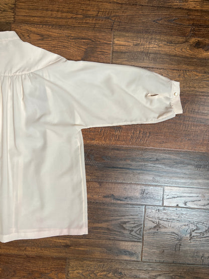 Vintage Clothing - Semi-Sheer Blouse - Pleated Front - Soft Pink - X-Large - Lady Arrow