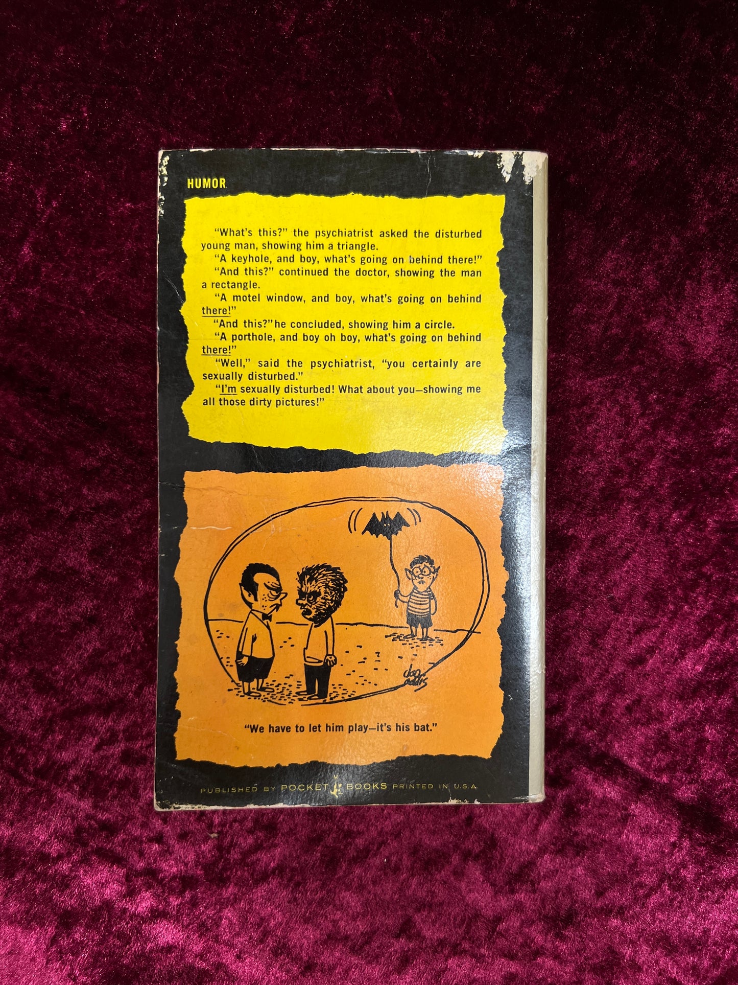 Vintage Paperback Book - The Best of Sick Jokes - Max Rezwin - Pocket Books 1967