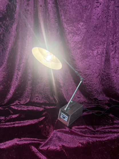 Vintage Tensor Portable Desk Lamp - Adjustable Gooseneck Faux Wood Grain Base