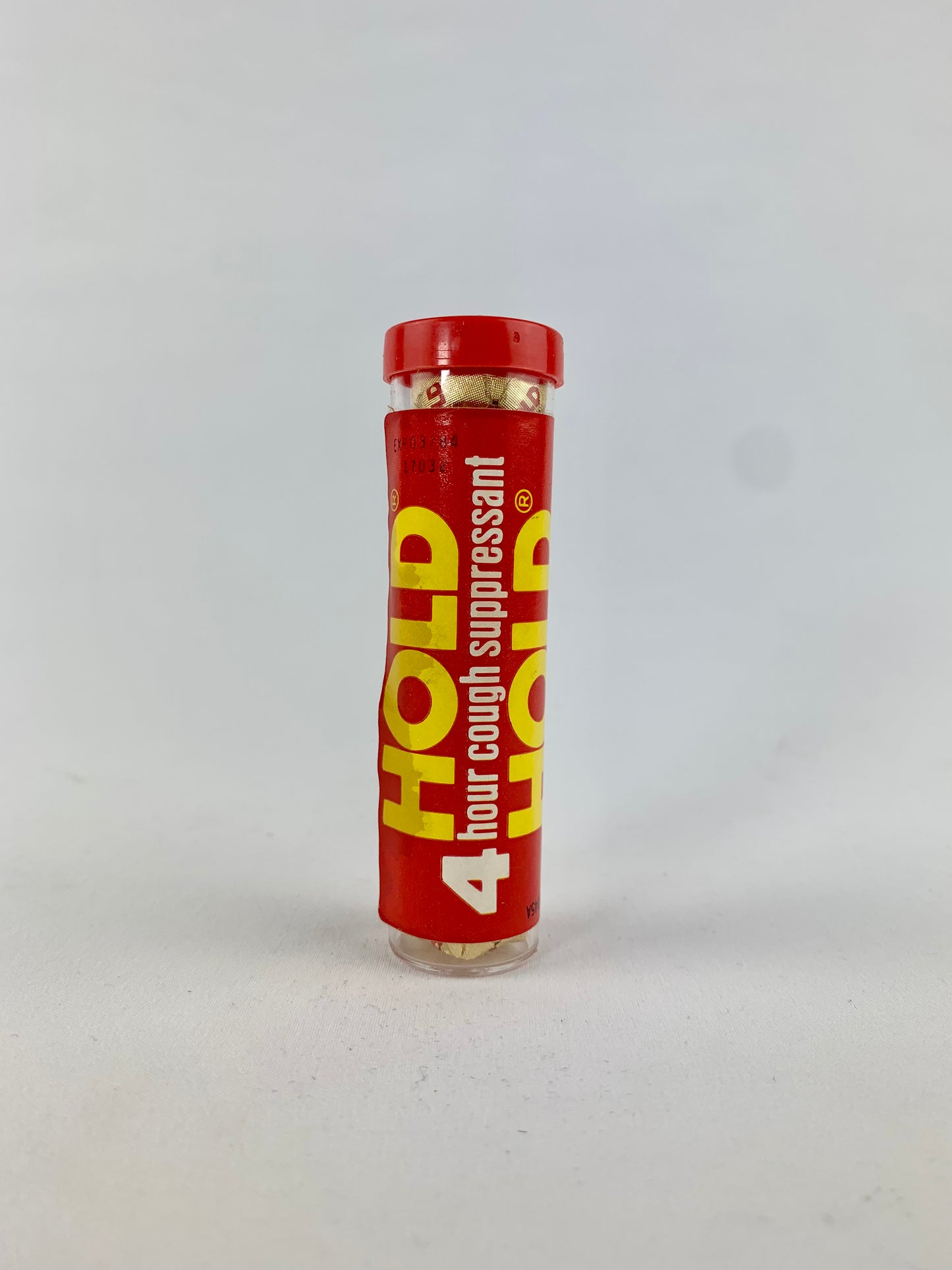 Rare Vintage 1970's HOLD Cough Suppressant Sealed Tube