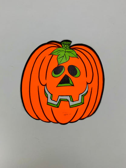 Vintage Halloween Die Cut - Toothy Smiling Jack-O-Lantern